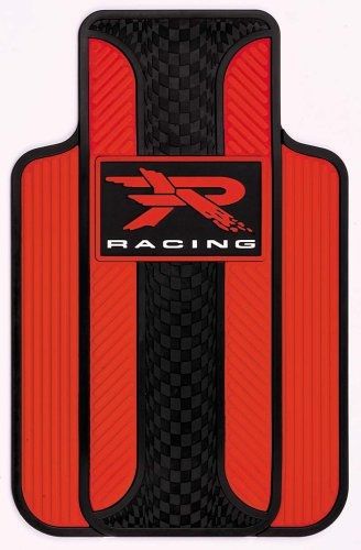 Red r racing universal-fit molded front floor mats - set of 2
