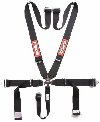 Authentic racequip 741001 sportsman 5-point camlock harness set black