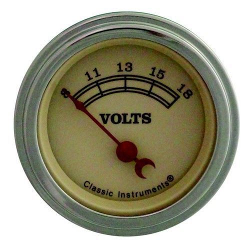 Classic instruments vt30src voltmeter 8-18v - vintage - stainless radial