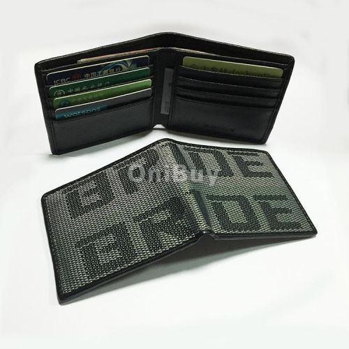 Jdm racing bride wallet credit and business cards holder pocket grey green
