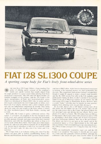 1972 fiat 128 sl1300 coupe - road test - classic article d165