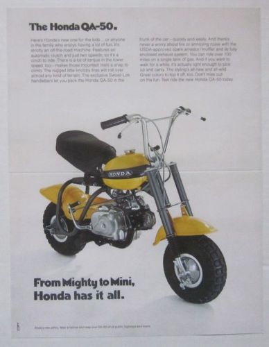 Honda qa50 sales brochure - beautiful, high quality reproduction.