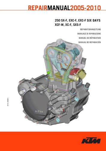 Ktm engine service manual 2008 250 sx-f, exc-f, exc-f six days, xcf-w, xc-f