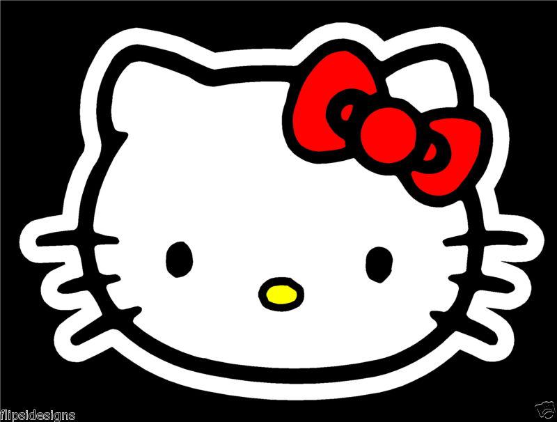 Decal hello kitty custom graphics laptop window car truck vinyl sticker x2