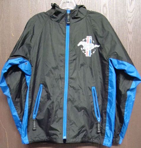 Mustang windbreaker rainjacket - folds into a 10" pouch. keep in your ford trunk