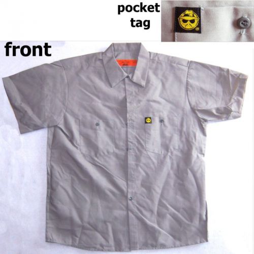 Lowrider logo tag grey button down work shirt 2xl xxl new