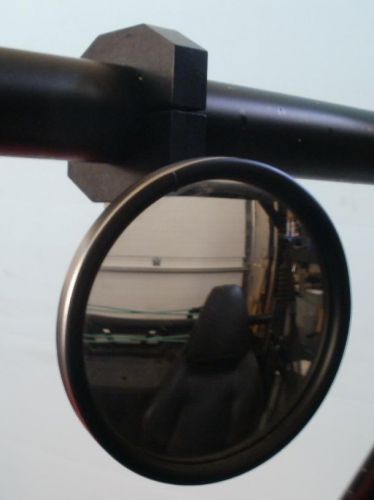 Can am commander stainless rear view 5" mirror aluminum bracket side by side atv