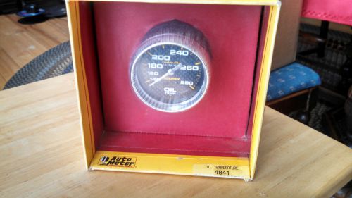 Oil temp -  auto meter 4841 carbon fiber ultra-lite analog 2 5/8" gauge silver
