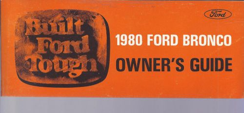1980 ford bronco owners manual