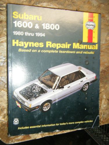 1980-1994 subaru 1600 1800 haynes repair manual workshop service shop 82 84 86