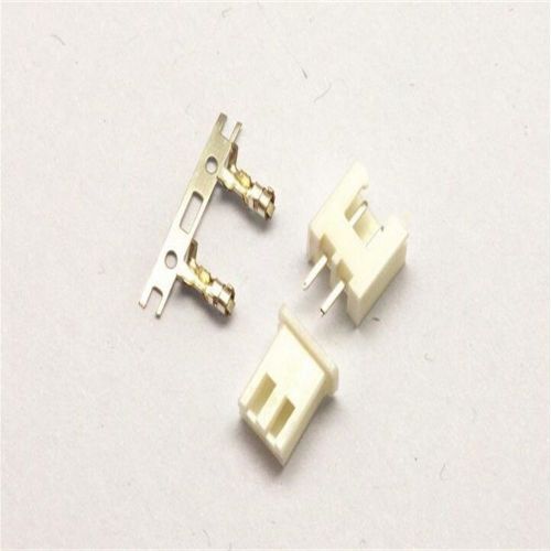 10pcs/lot 2 pin connector leads header 2.54mm xh-2p kit housing pin terminal