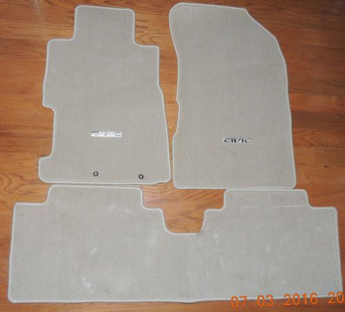 3 piece 2 front/ 1 rear 2001-2003 s 5 f (type p) civic taupe floor mats