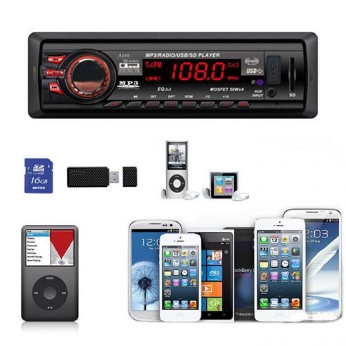 Car bluetooth stereo aux input usb/sd/fm mp3 receiver players in - blow 8268