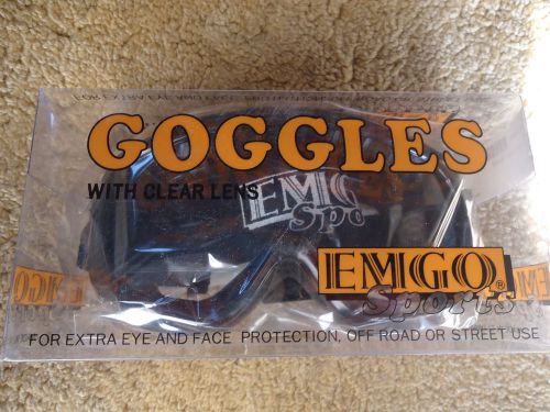 Emco goggle black with clear lens adult new!!