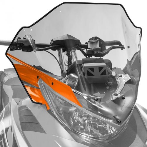 Arctic cat mid windshield clear tinted with orange 2012-2017 zr f xf m, 7639-370