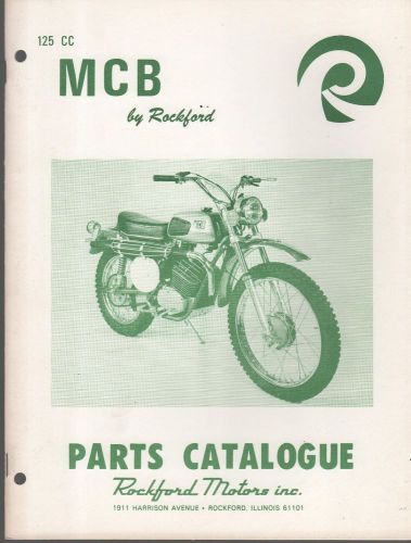 Vintage mcb 125 cc by rockford motorcycle parts manual brand new  (822)