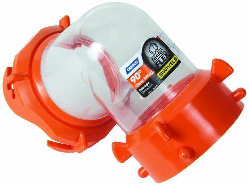 Rhinoflex clear 90 degree rv sewer hose swivel fitting camco 39857