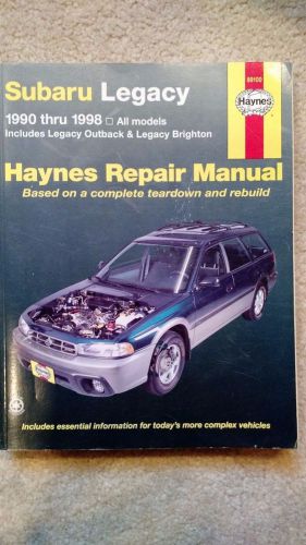 Subaru legacy 1990-1998 all models haynes repair manual