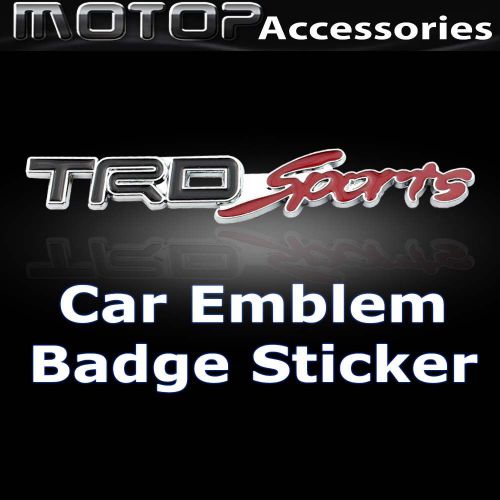 3d metal trd-sport logo racing front badge emblem sticker decal self adhesive