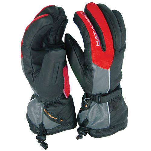 Katahdin gear kg track leather gloves red - long - 3x