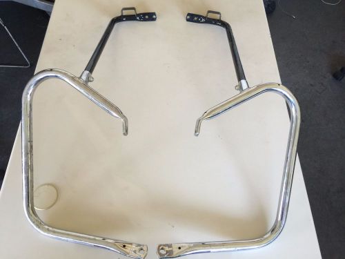 Harley davidson road king chrome oem saddlebag guard crash bar right left 97-08