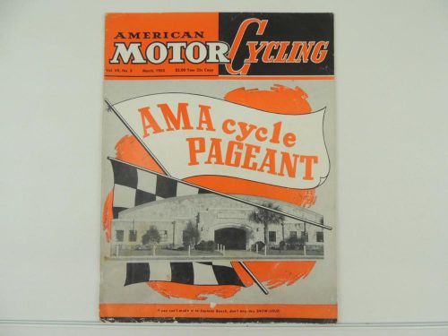 Vintage march 1953 american motorcycling magazine ama ajs norton matchless l5343