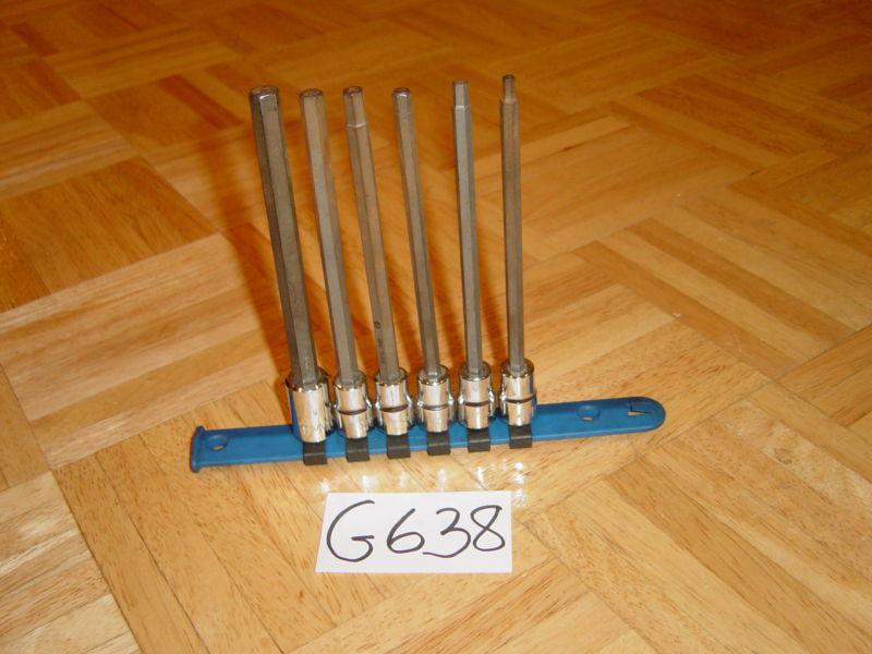 Matco tools 6 piece 3/8 drive metric long hex bit socket driver set 