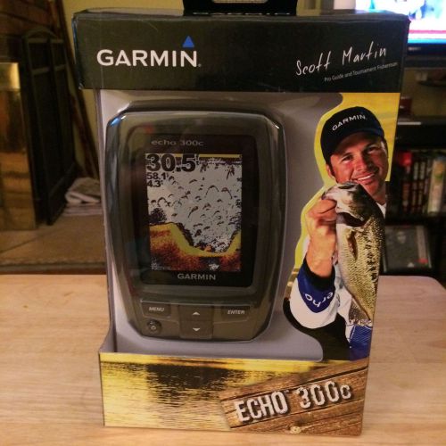 Garmin echo 300c dual beam fishfinder 3.5 inch color display nib free shipping