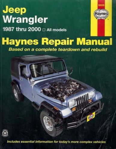 Haynes jeep wrangler repair &amp; service shop manual for 1987 88 89 90 91 92 - 2000