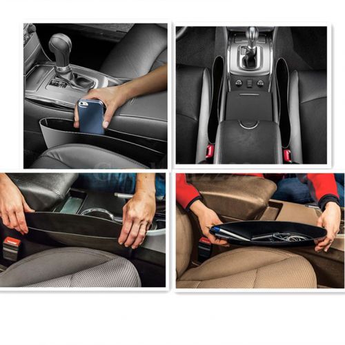 Purchase 2PCS/Lot Black Car Seat Catcher Organizer Storage Box Seat Slit Pocket Holder in 广州市