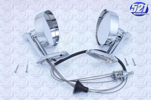 Mopar 2bar 3bar mirror set 61 desoto polara fury 62-64 chrysler 300 imperial