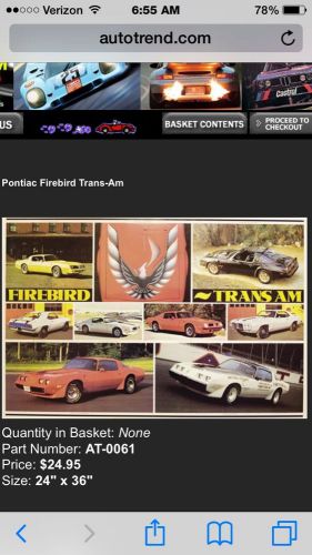 (3) pontiac history set! 1st on ebay free ship! great deal folks!car poster!