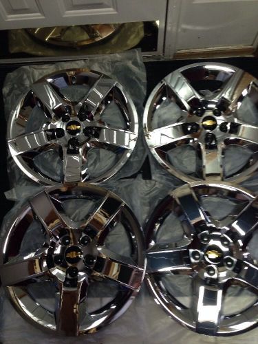 (4) chrome wheel covers hub caps fits 17" 2008-2012 chevrolet malibu