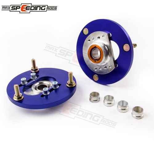 Blue camber plate for bmw e46 3 series 98-05 front coilover top upper mount pair