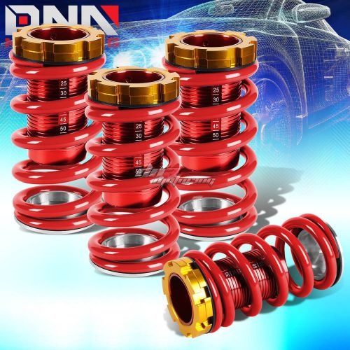 Red adjustable 1-4&#034;scale suspension coilover spring kit for 88-00 eg ek em dc