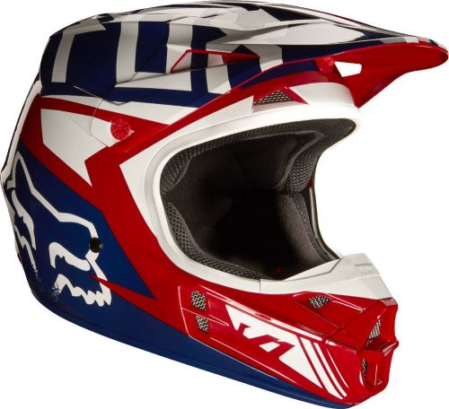 2017 fox racing v1 falcon helmet motocross dirtbike offroad adult mx red white