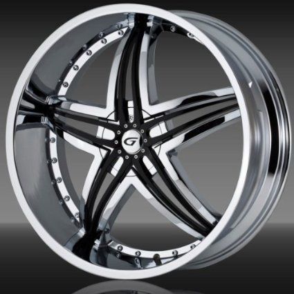 Gianna blitz 20x8.5+20 5x120 chrome-black inserts
