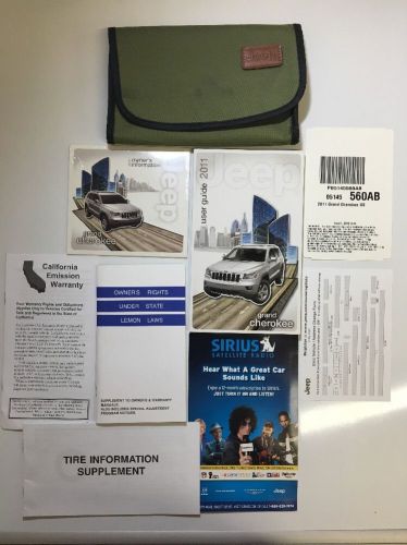 2011 jeep grand cherokee owners manual set. new!! free same day shipping #0157