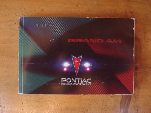 2000 pontiac grand am owners manual