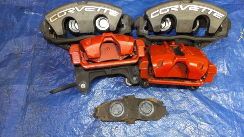 05-13 chevy corvette c6 brake calipers front rear set hawk pads low miles lh rh