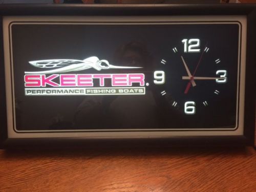 Skeeter clock, skeeter boat dealer sign,basschamps
