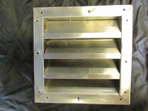 Stainless steel 9-7/8 x 9-7/8 x 1-1/2 deep louver vent
