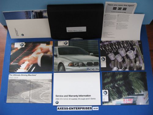 02 2002 bmw e39 525i 530i 540i sedan wagon owners manuals drivers books set m159
