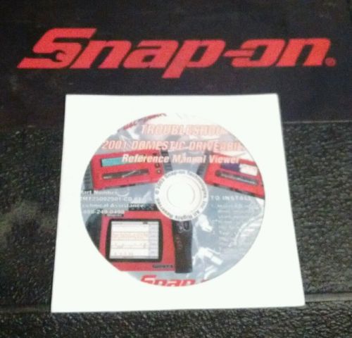 Snap on mt2500 mtg2500 scanner modis 2001 us domestic manual cd mt25002901-cd