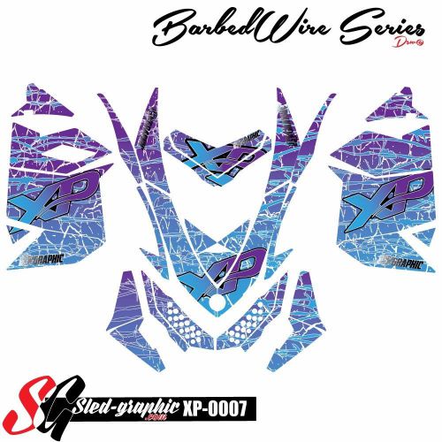 Wrap graphics decal kit for ski-doo rev xp mxz 2008 2009 2010 2012 2013 xp0007