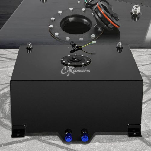 15 gallon lightweight black coated aluminum gas fuel cell tank+level sender+foam