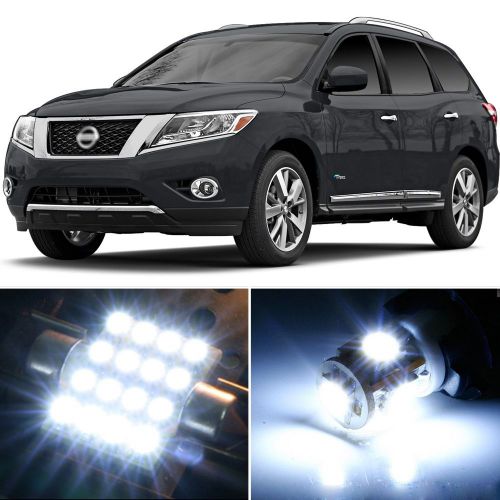 10 x premium xenon white led lights interior package kit for nissan pathfinder