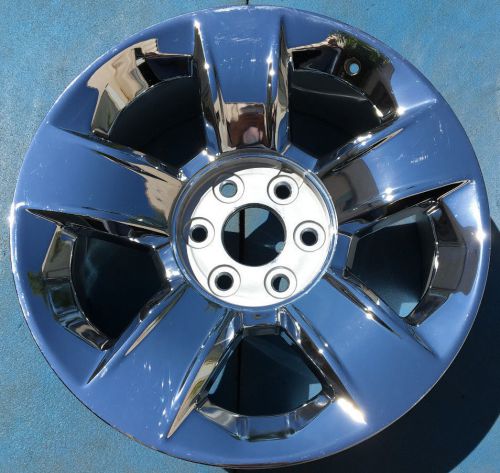 One 20&#034; chevy tahoe silverado suburban 1500 pickup oem wheel rim chrome 5651