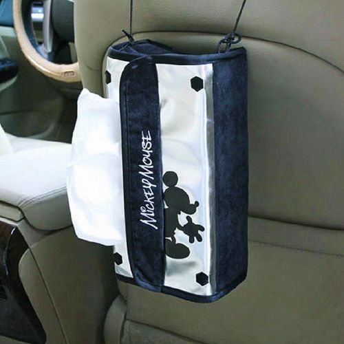 Soft tissue paper box holder for car seat headrest / mickey mouse