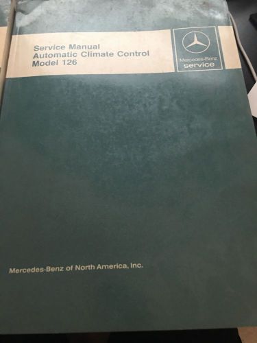 Mercedes benz automatic climate control model 126 service manual